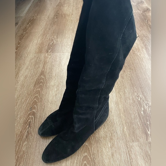 Vintage suede flat boots size 7 - Picture 3 of 4